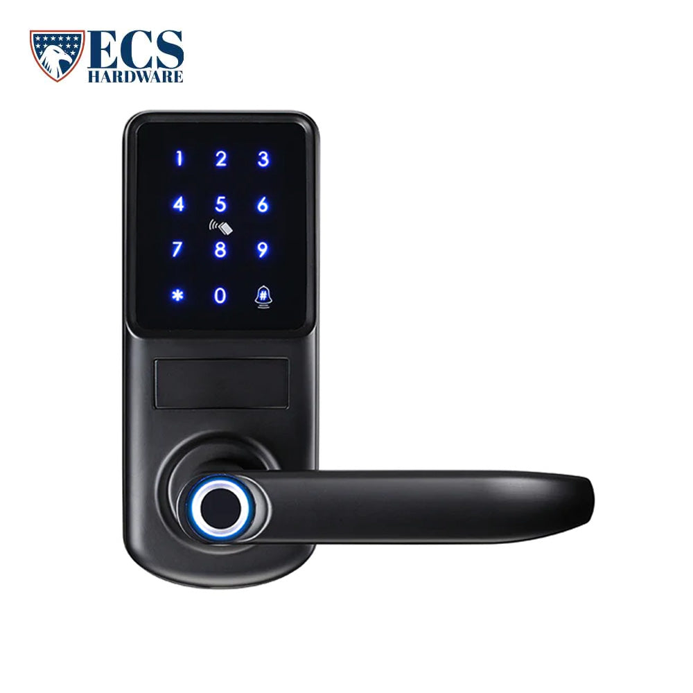 ECS HARDWARE - A290 Smart Door Lock with Fingerprint Reader and Levers