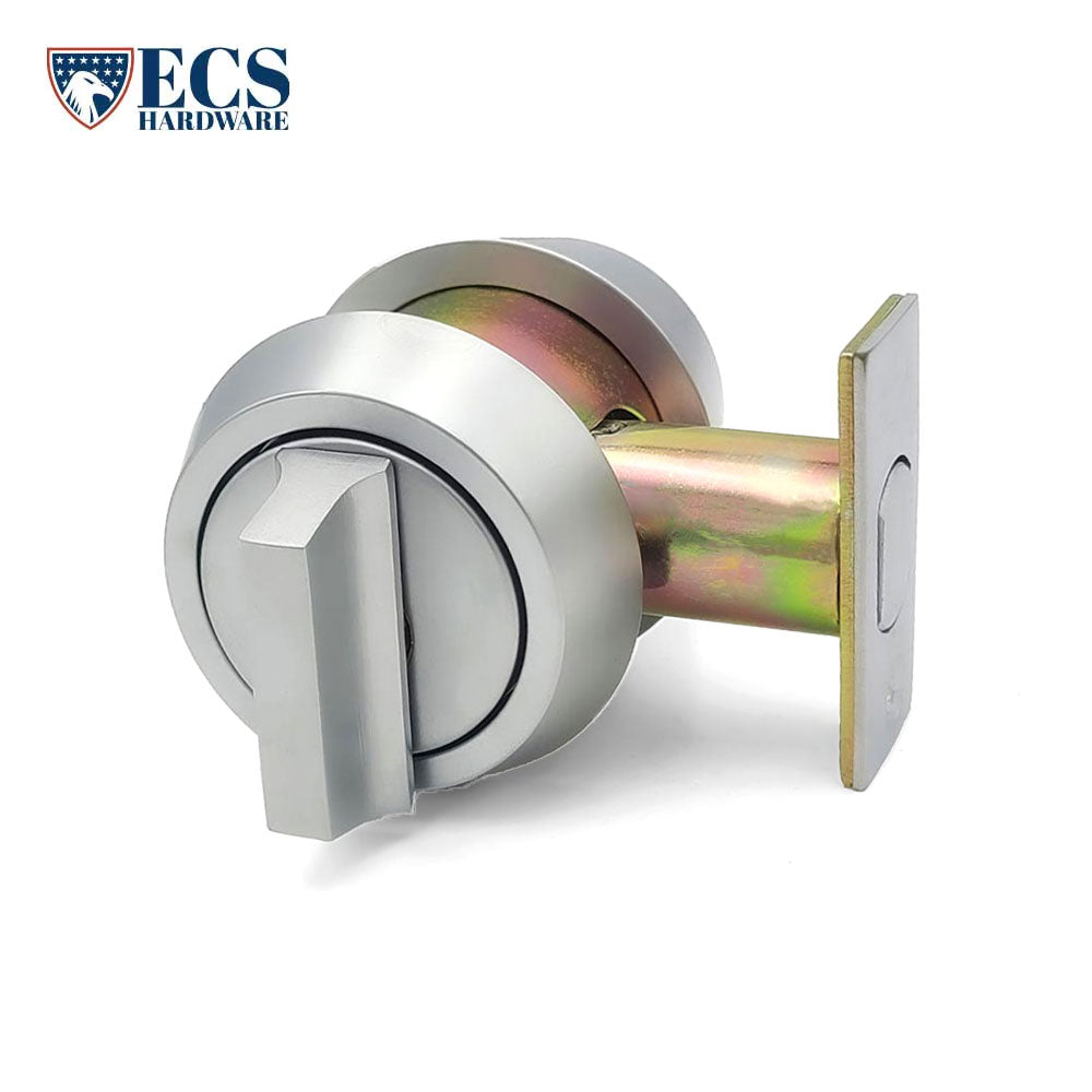 ECS HARDWARE - Durable Premium Key Controlled Deadbolt 26D Satin Chrome - Grade 1