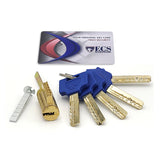 ECS HARDWARE - Durable Premium Key Controlled Key-In-Knob (KIK) Cylinder - 06 Keyway US3 Polished Brass