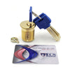 ECS HARDWARE - Durable Premium Mortise Cylinder - 1-1/4" US3 Polished Brass with 5 Keys and Card