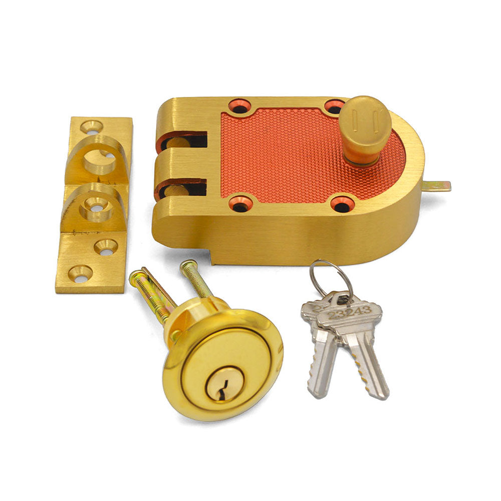 ECS HARDWARE - Durable Heavy Duty Single Cylinder Bronze - SC1 - Jimmy Proof Lock