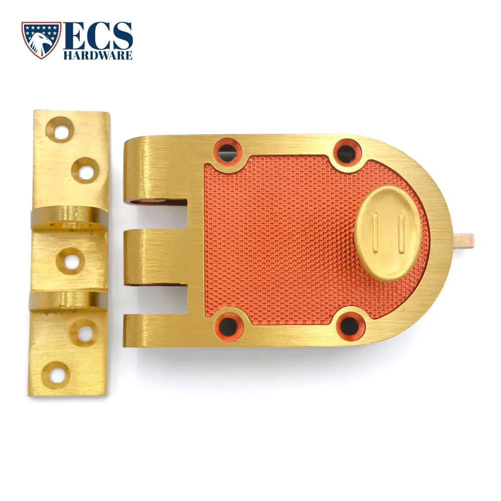 ECS HARDWARE - Durable Heavy Duty Single Cylinder Bronze - SC1 - Jimmy Proof Lock