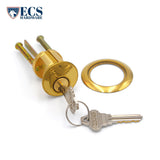 ECS HARDWARE - Durable Heavy Duty Single Cylinder Bronze - SC1 - Jimmy Proof Lock