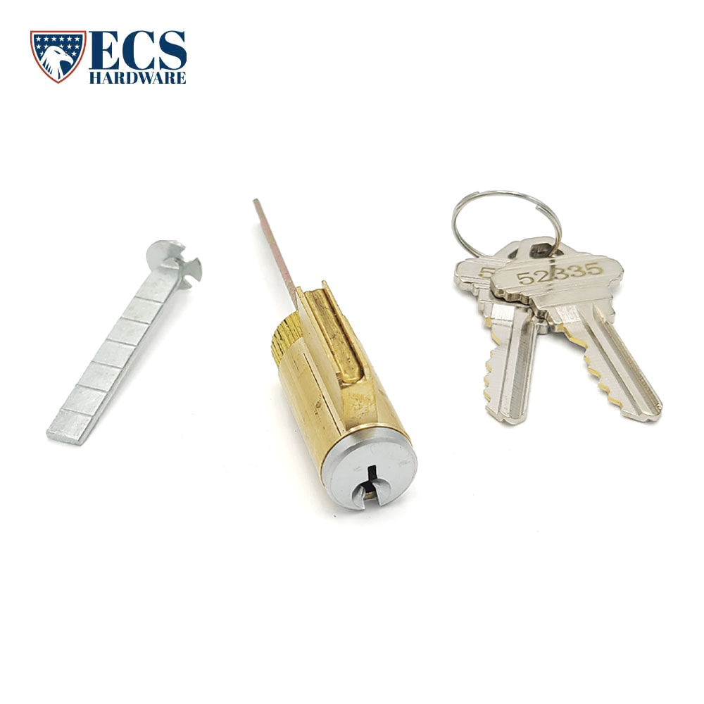 ECS HARDWARE - Durable Premium Key-In-Knob Cylinder 26D Satin Chrome SC1