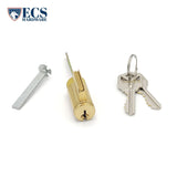 ECS HARDWARE - Durable Premium Key-In-Knob Cylinder US3 Polished Brass KW1