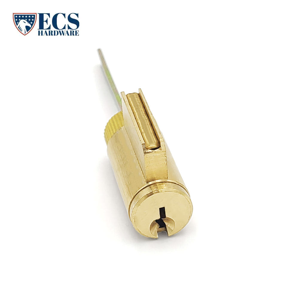 ECS HARDWARE - Durable Premium Key-In-Knob Cylinder US3 Polished Brass SC1