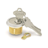 ECS HARDWARE - Durable Premium Mortise Cylinder - 1" 26D Satin Chrome SC1/ with Ring and Master Key