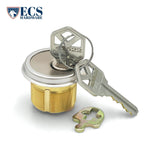 ECS HARDWARE - Durable Premium Mortise Cylinder - 1-1/8" 26D Satin Chrome KW1