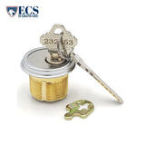 ECS HARDWARE - Durable Premium Mortise Cylinder - 1-1/8" 26D Satin Chrome SC4