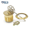 ECS HARDWARE - Durable Premium Mortise Cylinder - 1-1/8" US3 Polished Brass KW1