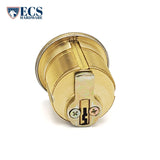 ECS HARDWARE - Durable Premium Mortise Cylinder - 1-1/8" US3 Polished Brass KW1