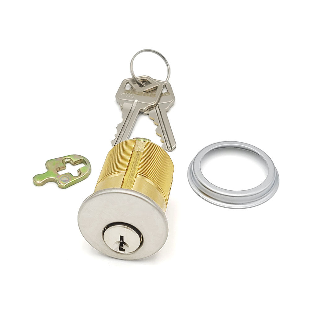 ECS HARDWARE - Durable Premium Mortise Cylinder - 1-1/2" 26D Satin Chrome KW1