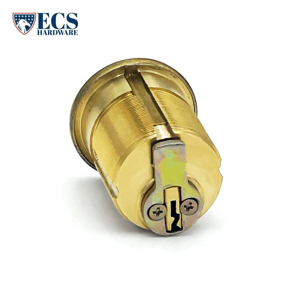 ECS HARDWARE - Durable Premium Mortise Cylinder - 1-1/2" US3 Polished Brass SC1