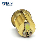 ECS HARDWARE - Durable Premium Mortise Cylinder - 1-1/2" US3 Polished Brass SC1