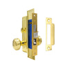 ECS HARDWARE - Durable Heavy Duty Mortise Knob Lock US3 Polished Brass - 2-1/2" Backset Entrance - Left Handed