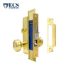 ECS HARDWARE - Durable Heavy Duty Mortise Knob Lock US3 Polished Brass - 2-1/2" Backset Entrance - Left Handed