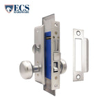 ECS HARDWARE - Durable Heavy Duty Mortise Knob Lock 26D Satin Chrome - 2-1/2″ Backset Entrance - Left Handed