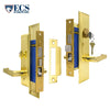 ECS HARDWARE - Durable Heavy Duty Mortise Lockset with Lever US3 Polished Brass - 2-1/2" Backset Entrance - Right Handed