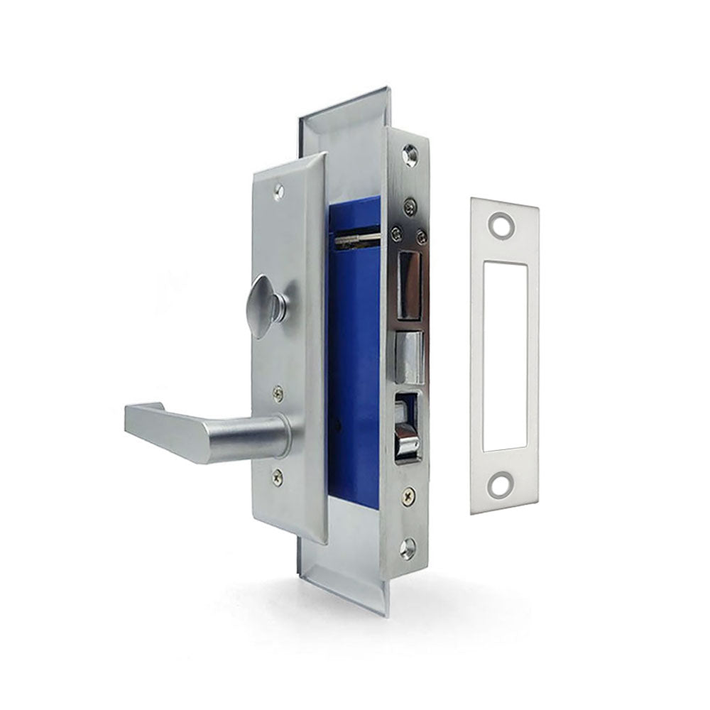 ECS HARDWARE - Durable Heavy Duty Mortise Lockset with Lever 26D Satin Chrome - 2-1/2″ Backset Entrance - Right Handed