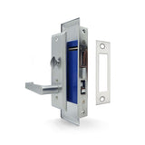 ECS HARDWARE - Durable Heavy Duty Mortise Lockset with Lever 26D Satin Chrome - 2-1/2″ Backset Entrance - Right Handed