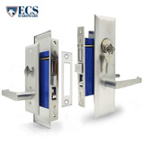 ECS HARDWARE - Durable Heavy Duty Mortise Lockset with Lever 26D Satin Chrome - 2-1/2″ Backset Entrance - Right Handed