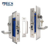 ECS HARDWARE - Durable Heavy Duty Mortise Lockset with Lever 26D Satin Chrome - 2-3/4â€³ Larger Backset - Right Handed