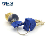 ECS HARDWARE - Durable Premium Key Controlled Rim / Mortise Combo Cylinder - 1-1/8" US26D Satin Chrome