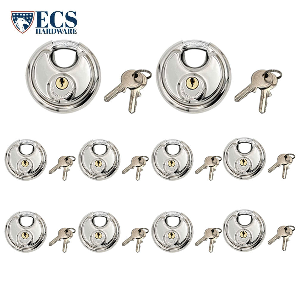 ECS HARDWARE - Discus Padlock 60mm - Stainless Steel (Pack of 10)