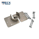 ECS HARDWARE - Stainless Steel Hidden-Shackle Keyed Alike#1 Puck-Style Lock and Nickel Plated Round Hockey Puck Lock 8 1/4" Hasp