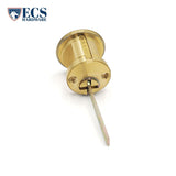 ECS HARDWARE - Durable Premium Rim Cylinder - 1-1/8 Inch - Keyed Alike (KA5) - Schlage SC1 Keyway - US3 - Bright Polished Brass (605)