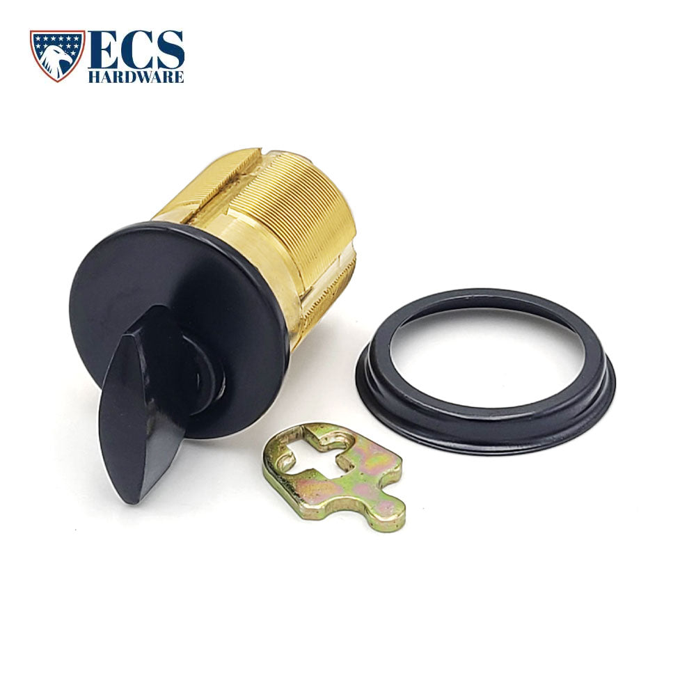 ECS HARDWARE - Durable Premium Thumb Turn Mortise Cylinder - 1-1/2" 10B Oil Rubbed Bronze / Black