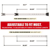 ECS HARDWARE - 2-In-1 Door Security Bar and Remote Control Door Stopper with Adjustable Safety Lock Brace Jammer