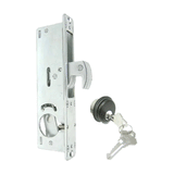 ECS HARDWARE - Zinc Plated Laminated Steel Lock Body 1-1/8" Backset with 2 Aluminum Faceplate and 1-5/32” Diameter Anodized Bronze Zinc Mortise Cylinder SC1 Keyway with 2 Brass Keys