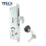 ECS HARDWARE - Zinc Plated Laminated Steel Lock Body 1-1/8" Backset with 2 Aluminum Faceplate and 1-5/32” Diameter Anodized Bronze Zinc Mortise Cylinder SC1 Keyway with 2 Brass Keys