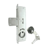 ECS HARDWARE - Zinc Plated Steel Lock Body 1-1/8" Backset with 2 Aluminum Faceplate and 1-5/32” Diameter Anodized Bronze Zinc Mortise Cylinder SC1 Keyway with 2 Brass Keys