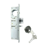 ECS HARDWARE - 1-1/8" Backset Zinc Plated Steel Lock Body with 2 Aluminum Faceplates and 1-5/32” Diameter Anodized Bronze Zinc Mortise Cylinder SC1 Keyway with 2 Brass Keys