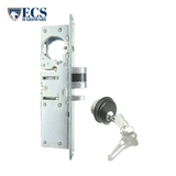 ECS HARDWARE - 1-1/8" Backset Zinc Plated Steel Lock Body with 2 Aluminum Faceplates and 1-5/32” Diameter Anodized Bronze Zinc Mortise Cylinder SC1 Keyway with 2 Brass Keys