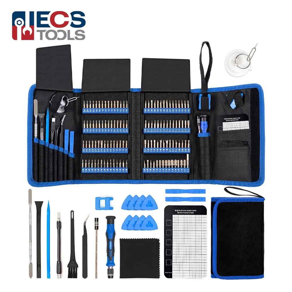 ECS TOOLS - MT-B142 - Electronics Screwdriver - 142 in 1 Electronics Precision Screwdriver Set with Magnetic Project Mat