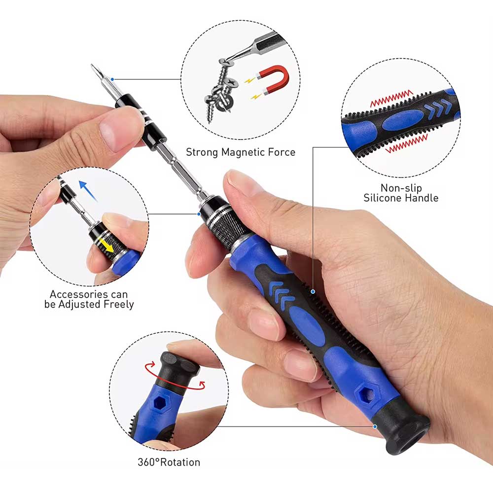 ECS TOOLS - MT-B150 - 150 in 1 Magnetic Mini Screwdriver Set with Bag