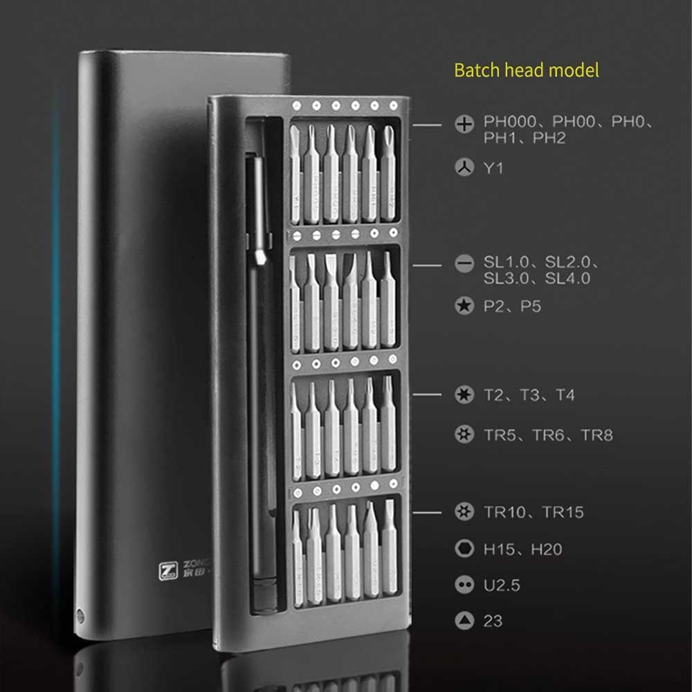 ECS TOOLS - MT-M025-AL - 39 in 1 Magnetic and Manual Screwdriver Set - Aluminum