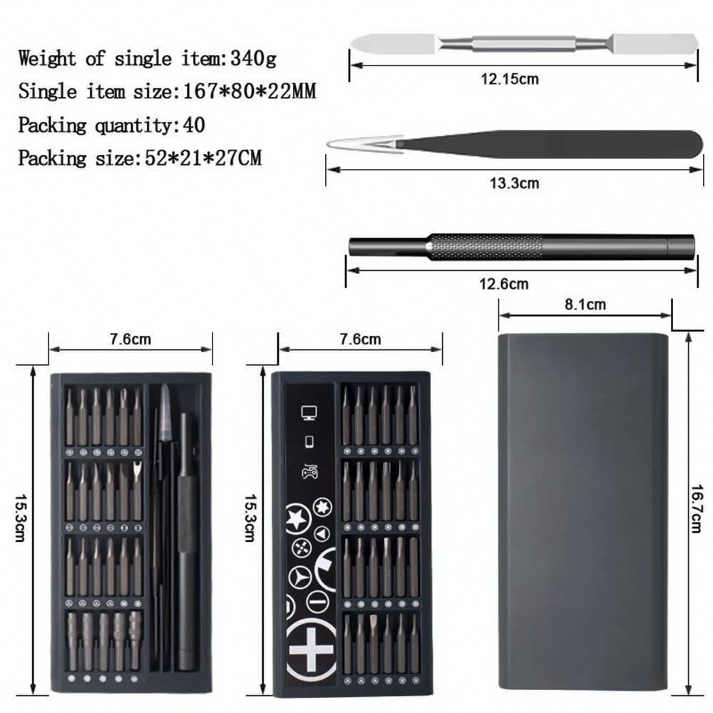 ECS TOOLS - MT-M050 - 50 in 1 Precision Double-Sided Magnetic Screwdriver Set