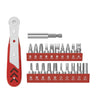 ECS TOOLS - MT-RW0221 - 22 in 1 Ratchet Wrench Set with 20 Chrome Vanadium Steel Bits