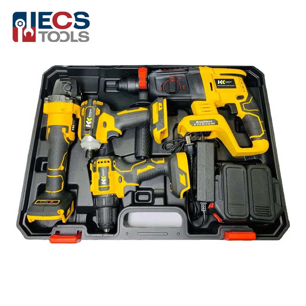 ECS TOOLS - Factory Power Drills Kit 21v Portable Electric Cordless Brushless 18v Cordless Drill Lithium Battery Power Tools Kit