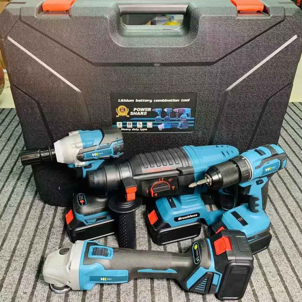 ECS TOOLS - Factory Power Drills Kit 21v Portable Electric Cordless Brushless 18v Cordless Drill Lithium Battery Power Tools Kit