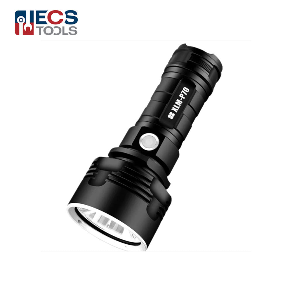 ECS TOOLS - RH-12197 - LED XHP70 Flashlight 26650 Battery - Aluminum