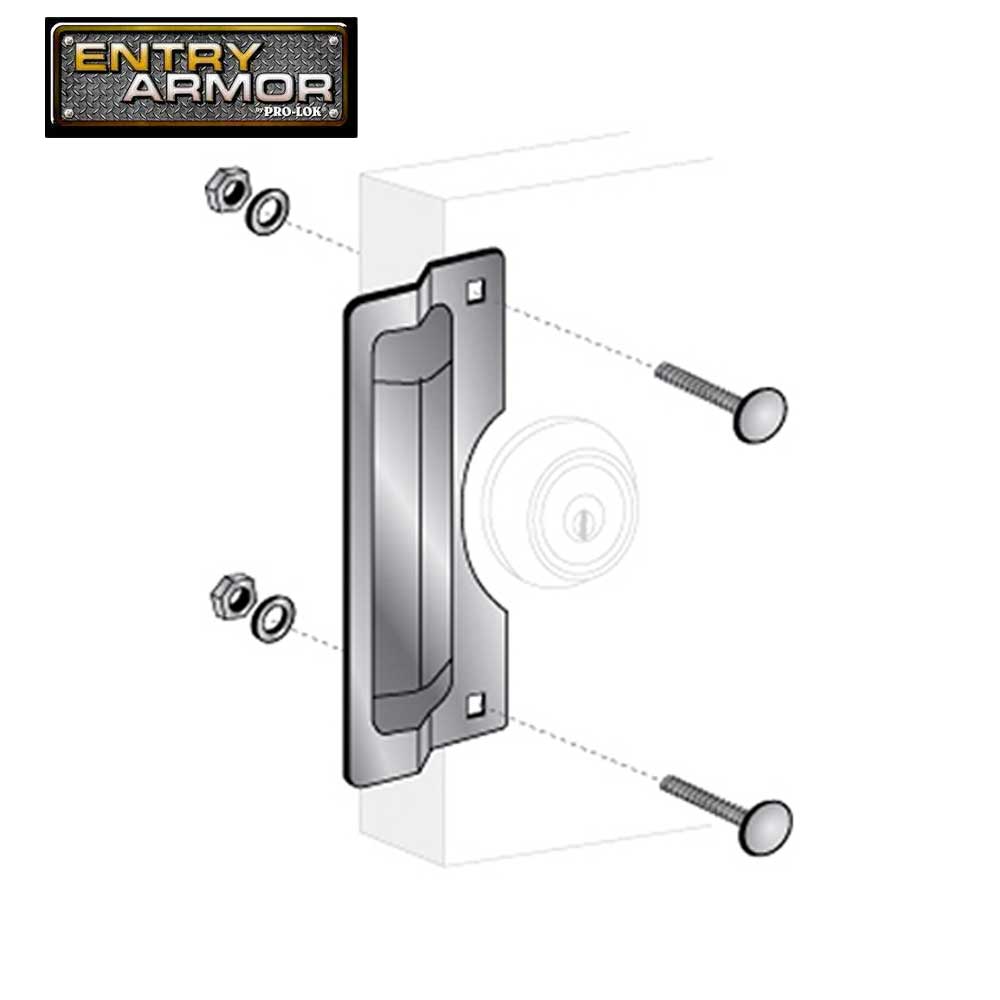 Entry Armor Latch Protector- 7" Center Rose (ELP-210-DU)