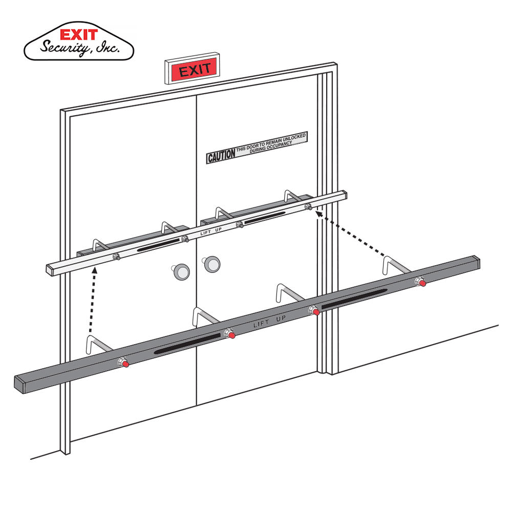 Exit Security Inc SB-01-0060 Double Outswing Door Security Bar