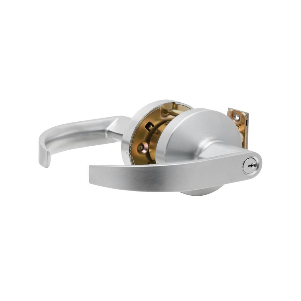 Falcon - K511PD - Push-Turnbutton Entrance Cylindrical Lock with ASA Strike and 2 3/4 Backset - Grade 2 - 626 (Satin Chrome Finish)