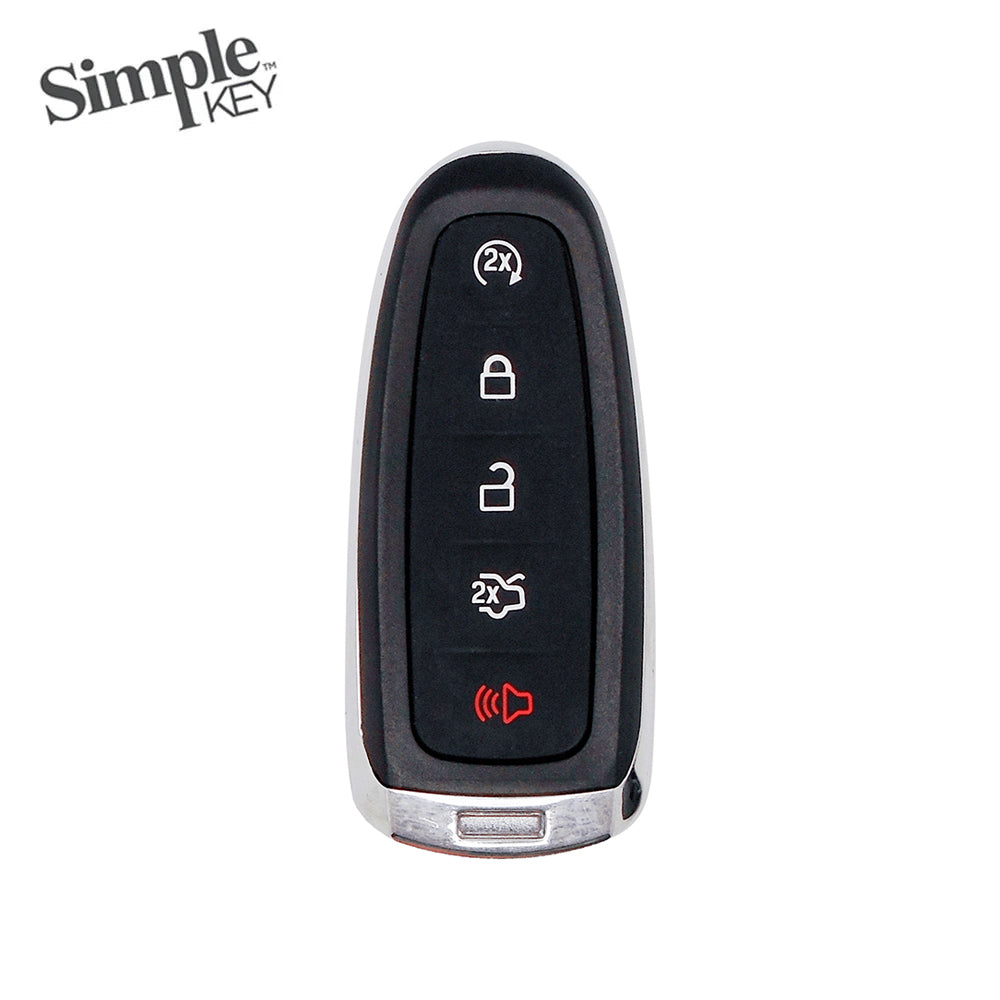 Simple Key 5-Button Smart Remote Key with Trunk and Remote Start (Edge Cut Blade) and EZ Installer Programmer