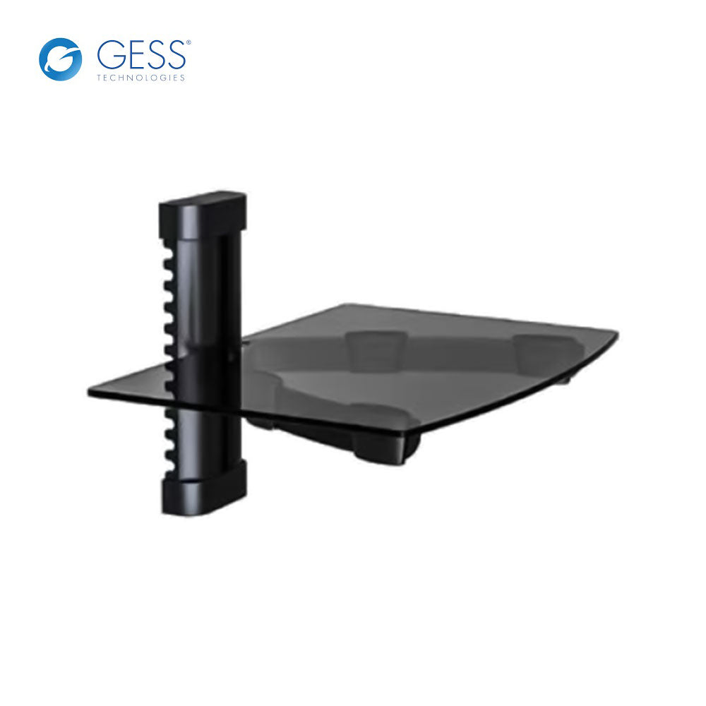 GESS Technologies - TVM 180151 - Single AV Shelf Wall Mount - Cable Management System - Up to 22lbs